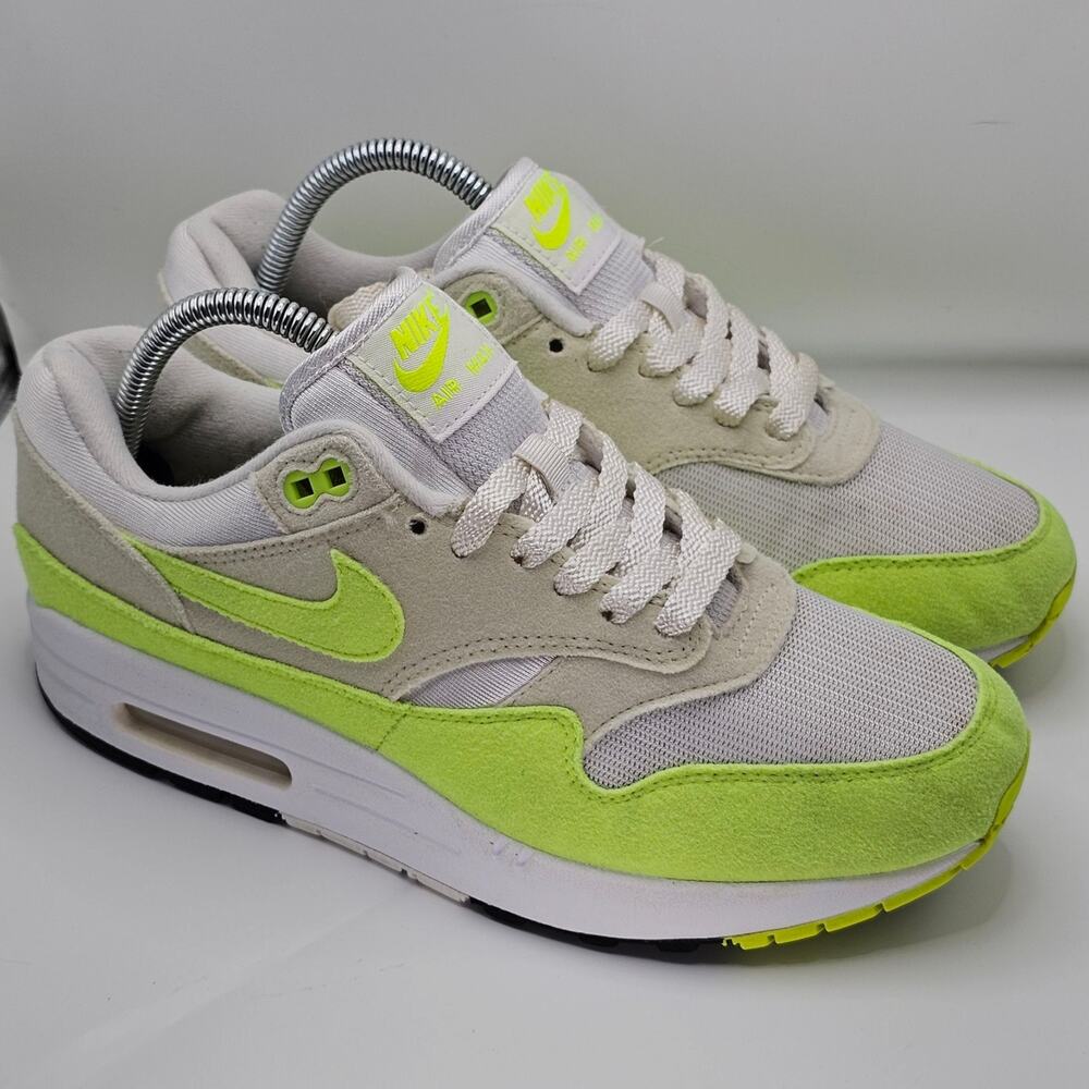Nike Air Max 1 White Volt Sea Glass Black Womens 9 (UK 6.5) Running Shoes